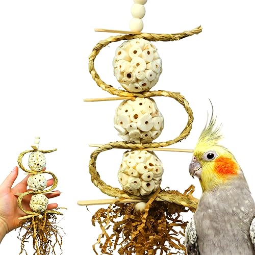 Bonka Bird Toys 2552 Sola Chewballicious Natural Medium Parrot Shred Cage Toy, Cockatiel, Parakeet, Conures, and Similar Birds