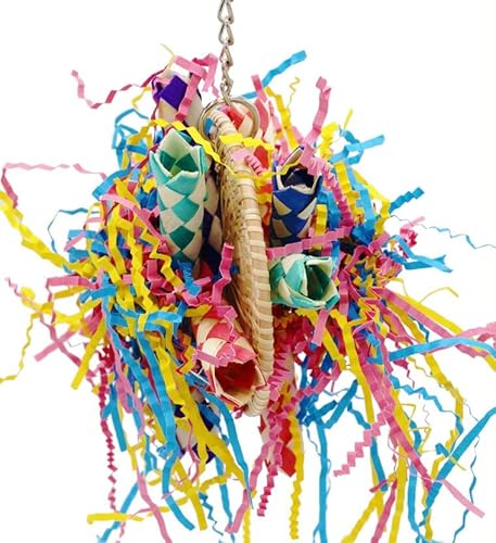 Bonka Bird Toys 1525 Discpuff Parrot cage Toys Cages Shredder Cockatiel Conure. Quality Product Hand Made in The USA.