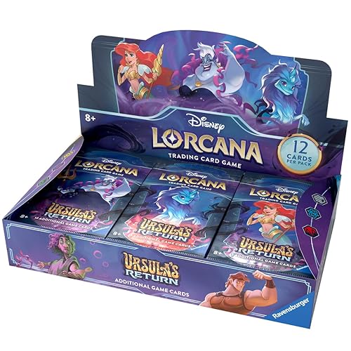 Ravensburger Disney Lorcana TCG: Ursula's Return Booster Pack Display | 24 Packs with 12 Trading Cards Each | Ideal for Collectors & Disney Fans | Suitable for Ages 8+