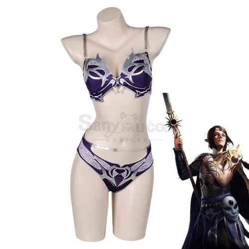 Game Baldur's Gate 3 Cosplay Shadowheart Bikini Swimsuit Cosplay Costume - S