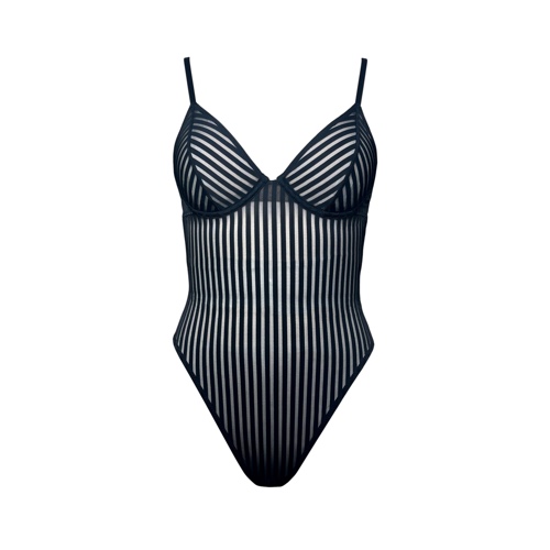 Vertigo Wired Bodysuit Black - S / Black