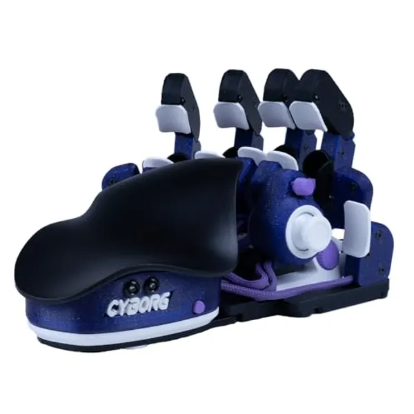 AZERON Cyborg Gaming Keypad – Programmable One Handed Gaming Keyboard for PC Gaming – with Analog Thumbstick and 29 Programmable Keys – 3D Printed Keypad – with Custom Name Tag (Sneaky Lily)