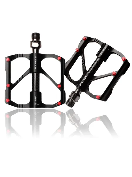 Promend Carbon Fiber Bicycle Pedal, Ultra Lightweight, 3 Bearings, Left and Right Set, Durable, For Competition, Mountain Bike Pedals