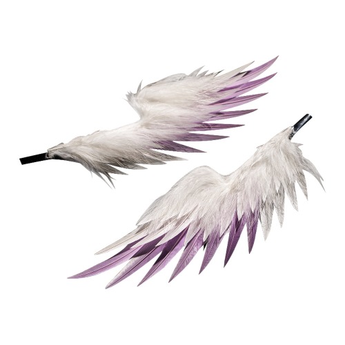 【Wig/ Ear Clip Ready For Ship】DokiDoki Game Honkai: Star Rail Cosplay Robin Wig Long Curly Blue Gradient Hair / Earring / Ear Feather Hair Clips/ Wreath Headpiece | Wing Hair Clips Feather Ver. Only-In Stock