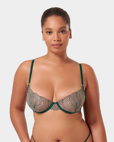 Aster Wired Bra Botanical Garden Green/Sheer | Green / 75B