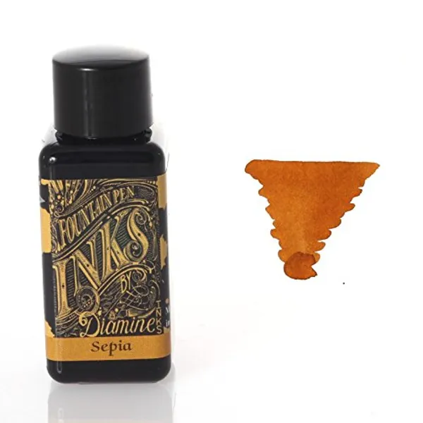 Diamine Fountain Pen Bottled Ink, 30ml - Sepia