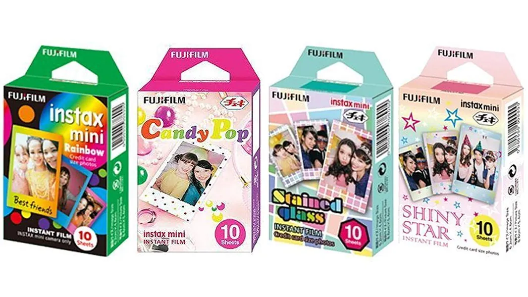 Fujifilm InstaX Mini Instant Film Rainbow & Staind Glass & Candy Pop & Shiny Star Film -10 Sheets X 4 Assort Value Set - Film