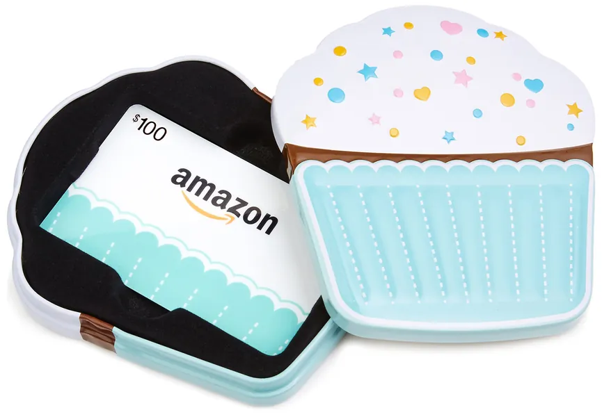 Amazon.ca Gift Card in a Gift Box (Various Designs) - 100 Birthday Cupcake Tin