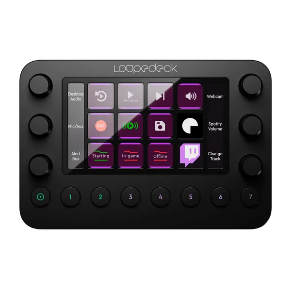 Loupedeck Live – The Custom Console for Live Streaming, Photo and Video Editing with Customizable Buttons, Dials and LED Touchscreen - 