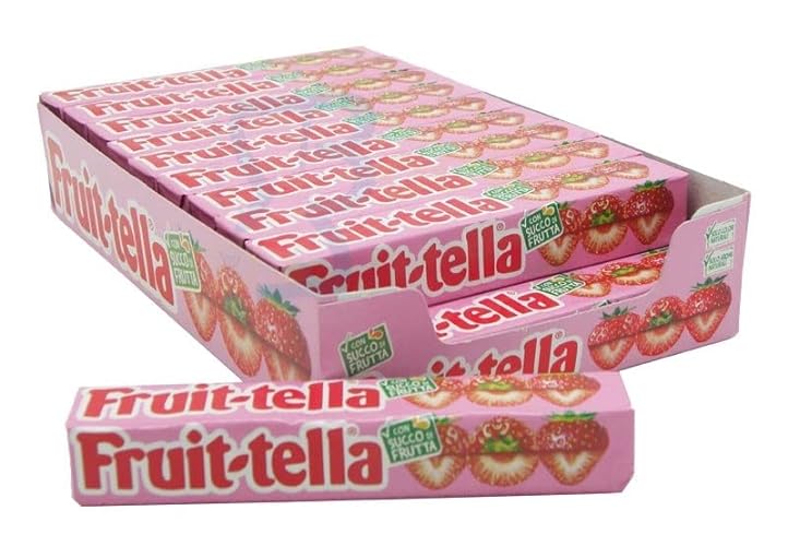 Perfetti - Fruittella gusto Fragola (con succo) - [Box 20 sticks da 41 g] - Fruit-tella Special 2022