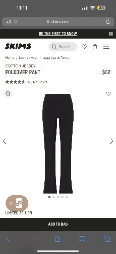 SKIMS foldover yoga pants