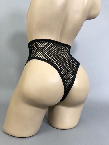 ATTITUDE PROBLEM - High Leg Fishnet Briefs no | UK 14-16