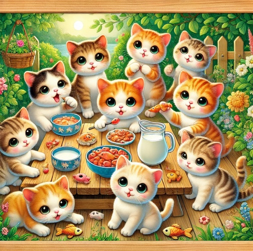 Get 8 outside kittens food 🥘 