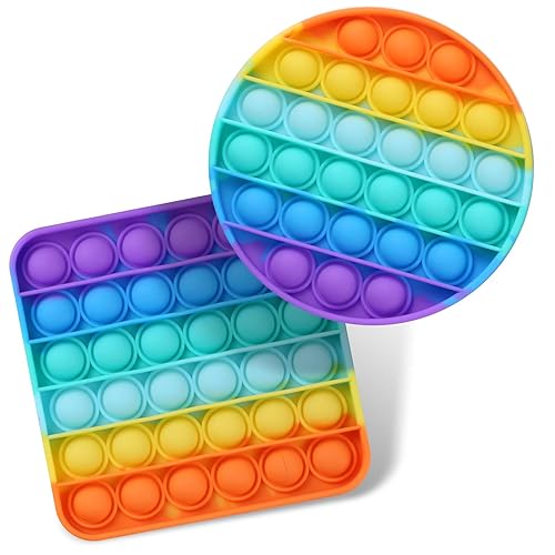 2 Pack - Push Pop Bubble Fidget - Rainbow