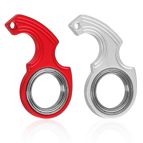 Finger Fidget Spinner (Silver, Red)