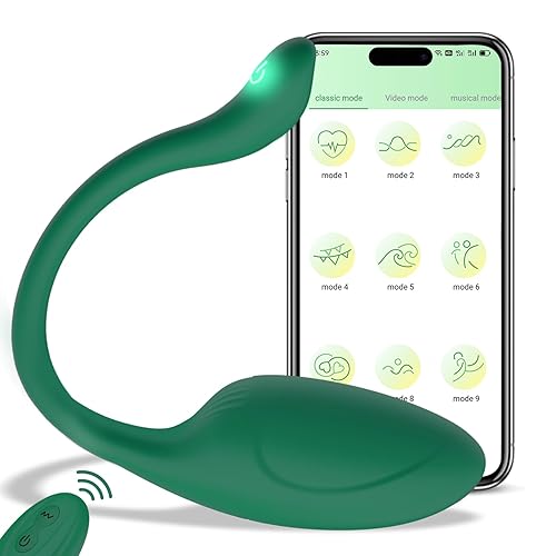 APP Remote Control G spot Panty Vibrator - Pink Fun Long Distance Bluetooth Wearable, Rechargerable Adult Sex Toys More Than 10 Vibrations for Women and Couple, Female Toy - D-green