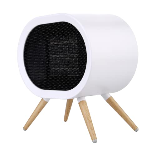 F.EASY.D Space Heater, 1000W Small Space Heaters for Indoor Use, Valentines Gifts PTC Fast Heating Ceramic Heater, Cute Portable Space Heater for Office, Home, Bedroom, Bathroom, Desk - Black