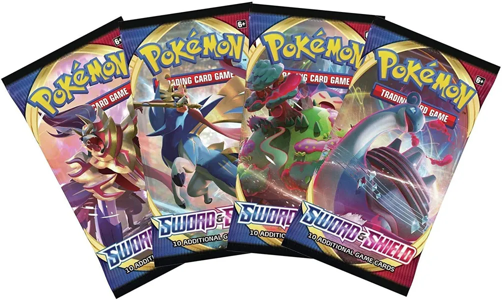 Pokemon Sword and Shield - Booster Pack Lot - 4 Sealed Packs - 