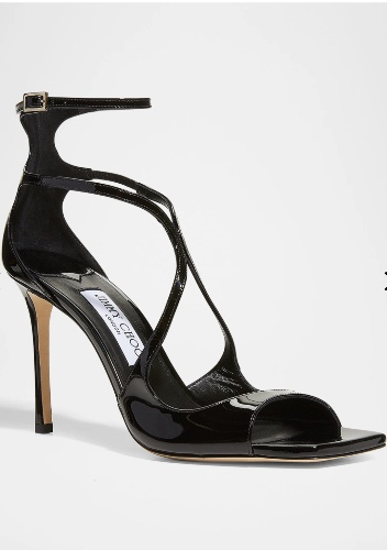 Jimmy CHOO Azia Patent Ankle-Strap Sandals
