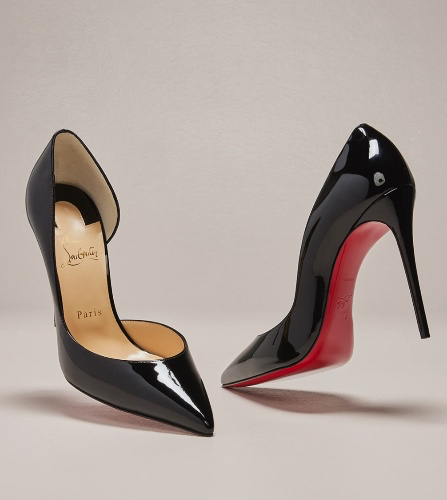 Christian Louboutin Iriza Patent Open-Side Red Sole Pump
