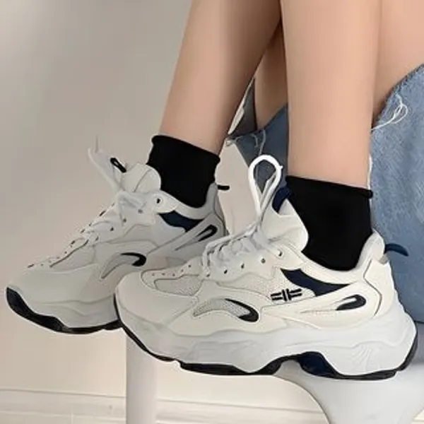 Chunky Lace Up Mesh Sneakers