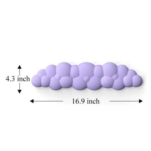 Cloud Keyboard Wrist Rest Memory Foam Wrist Support Cushion for Work and Gaming - purple long