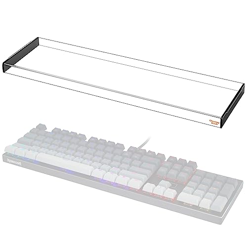 Keyboard Cover for Redragon K556 Water Resistant Half-Covered Acrylic Lid Anti Dust Anti Hitting Keyboard Protection Dust Cover Compatible with Redragon K556 Keyboard Accessorie - Transparent, fits 104 keys