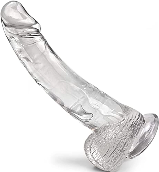 Realistic Dildo Sex Toys4couples Men & Women Thrusting Anal Toys Clear Dildo, Sex Toy Dildos Adult Sex Large Dildo 7.8 Inch Huge Dildos Sex Toys4women Big Dildos for Couples Thrusting Dildo Sex Toy