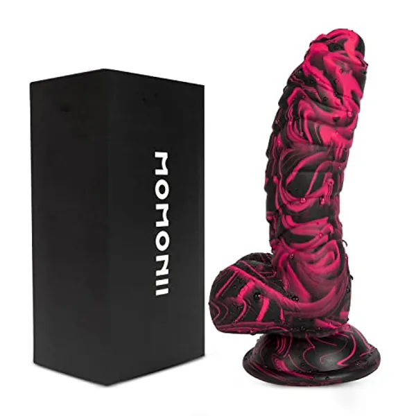 Realistic Thick Dildo 7.16 Inch Adult toys, Unique Ribbed Monster Big Dildos with Strong Suction Cup for Hands-Free Play, Safe Liquid Silicone Dildo Stimulation Anal Sex Toy for Women, Men and Couples
