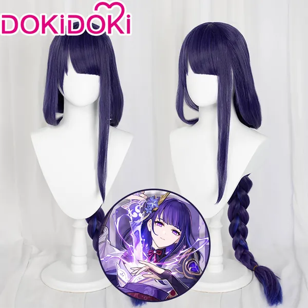 DokiDoki Game Genshin Impact  Shogun Cosplay Wig Raiden shogun baal