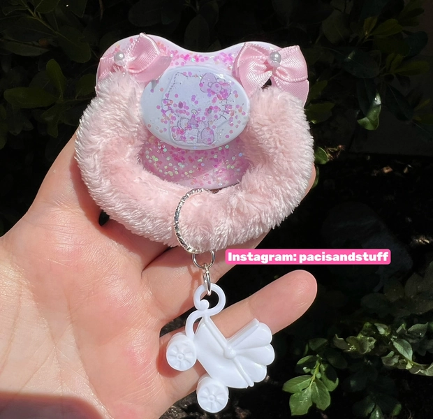 kitten fluffy adult pacifier