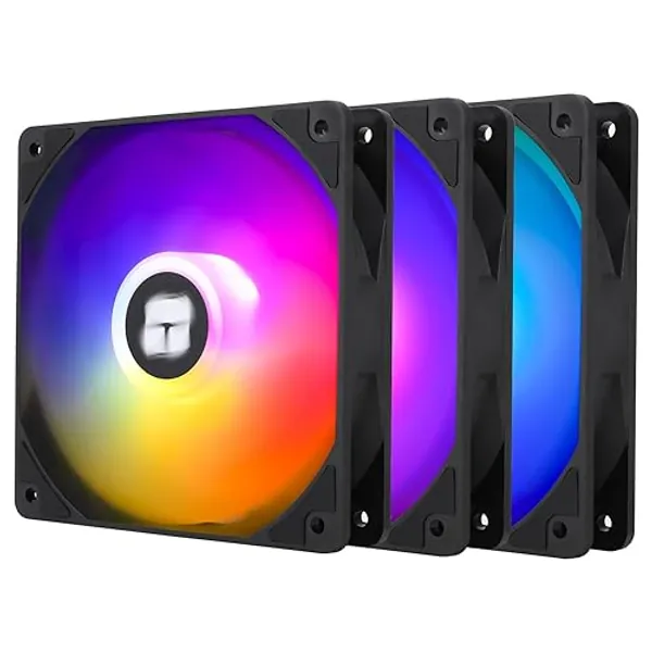 Thermalright TL-C12C-S CPU Fan 120mm ARGB Case Cooler Fan, 4pin PWM Silent Computer Fan With S-FDB Bearing Included, up to 1500RPM cooling fan（3 quantities） - TL-C12C-S X3