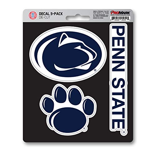 Fanmats NCAA Penn State Nittany Lions Team Decal, 3-Pack , Blue