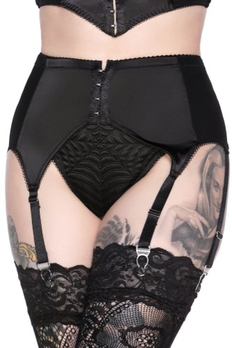 Webutant Garter Belt | L / black / 95% Polyester, 5% Elastane.