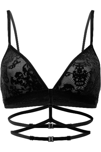Sleepin' Curse Bralet | L / Black / 92% Polyester 8% Elastane