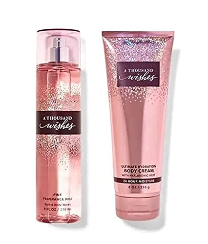 Bath & Body Works - Signature Collection – A Thousand Wishes- Gift Set- Fine Fragrance Mist & Ultra Shea Body Cream - A Thousand Wishes
