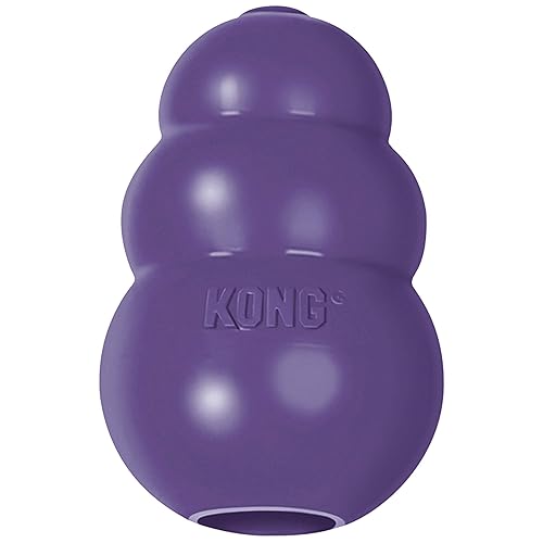 KONG Senior - Dog Toy with Gentle, Natural Rubber - Durable Dog Toy for Older Dogs - Use Treats with Stuffable Chew Toy - Treat Toy for Chewing & Fetching - for Large Dogs - Large