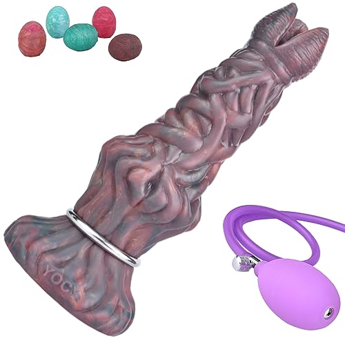 Außerirdischer Sporen Ovipositor Dildo mit Eierformen Lmgoc Pneumatisch Alien-Dildo Fantasy Sexspielzeug Extrem Sex für Frauen Männer Paare, Analspielzeug Analplug Analdilos Herren Monsterdildo
