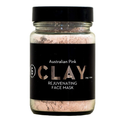 Caim & Able Australian Pink Clay Face Mask 50g with Kaolin Clay & Organic Hisbiscus - Pure Australian Made Vegan Natural Preservative Free Beauty Powder Ideal for Acne Oily Dry Sensitive Skin Types