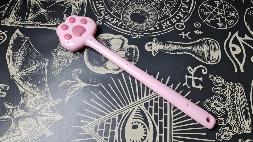 BDSM Cute Paw Impact Toy Hammer, Pet Play - Pink