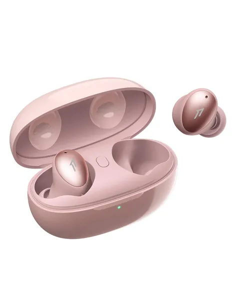 1MORE Colorbuds True Wireless Earbuds, Noise Cancelling Earphones, Bluetooth 5.0, with 4 Mics, 22h Playtime, IPX5, Clear Sound, Fast Charging, aptX/AAC, in Ear Earphone, Pink