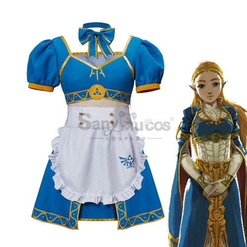 【In Stock】Game The Legend of Zelda Cosplay Princess Zelda Cosplay Maid Costume - S