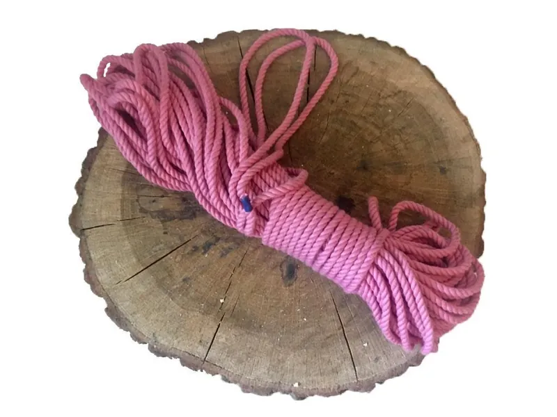 Pink stranded cotton bondage shibari kinbaku rope in 5mm.