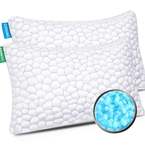 Cooling Bed Pillows for Sleeping 2 Pack Shredded Memory Foam Pillows