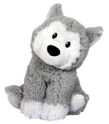 Husky Warmies - Cozy Plush Heatable Lavender Scented Stuffed Animal - Grey/White