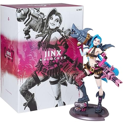 for Leag𝐮e of Lege𝐧ds Figure Jinx, Cool Stunning Fascinating Official Merch for Leag𝐮e of Lege𝐧ds Jinx Statue, Comes with Original Box and Verification Card