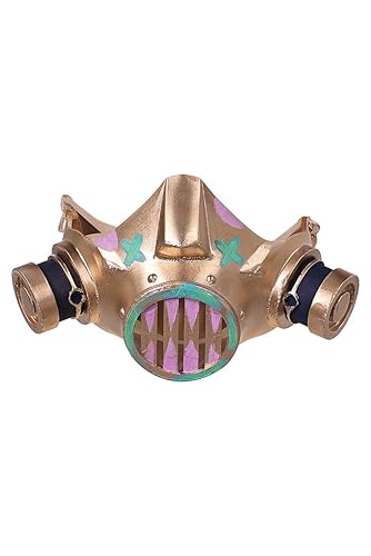cultofmoon Anime Powder Cosplay Mask Graffiti Gas Mask Prop Halloween Cosplay Props Halloween Carnival Party Accessories - Gold