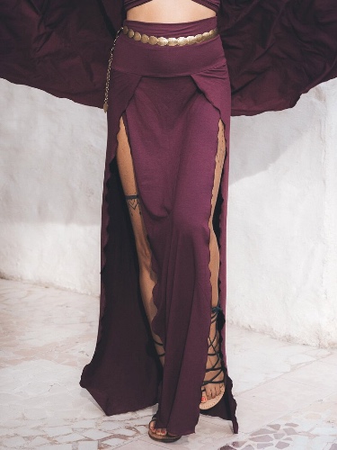 Cleopatra Slit Skirt - Colors | Amethyst Purple / L / Regular