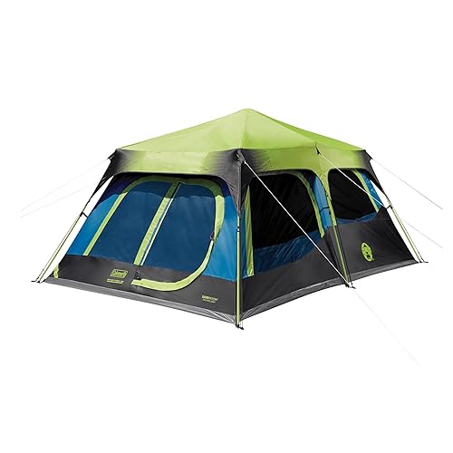 Coleman Cabin Tent with 1-Minute Setup, 10 Person Instant Tent - Dark Room