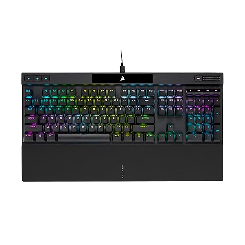 Corsair K70 RGB PRO Wired Mechanical Gaming Keyboard (Cherry MX RGB Red Switches: Linear and Fast, 8,000Hz Hyper-Polling, PBT Double-Shot PRO Keycaps, Soft-Touch Palm Rest) QWERTY, NA - Black - K70 RGB PRO - MX RED (Linear) - Black